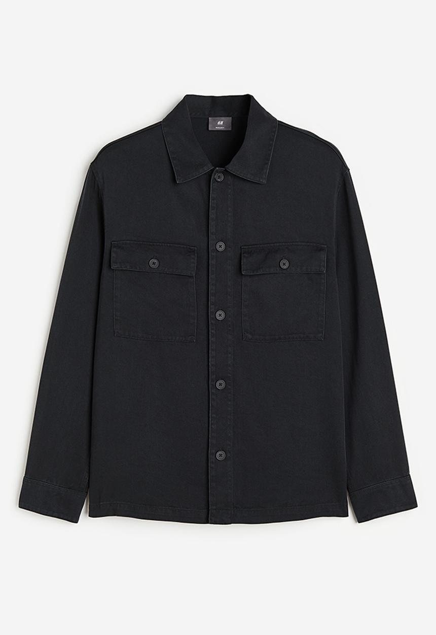 H&M - Regular fit lyocell overshirt - black