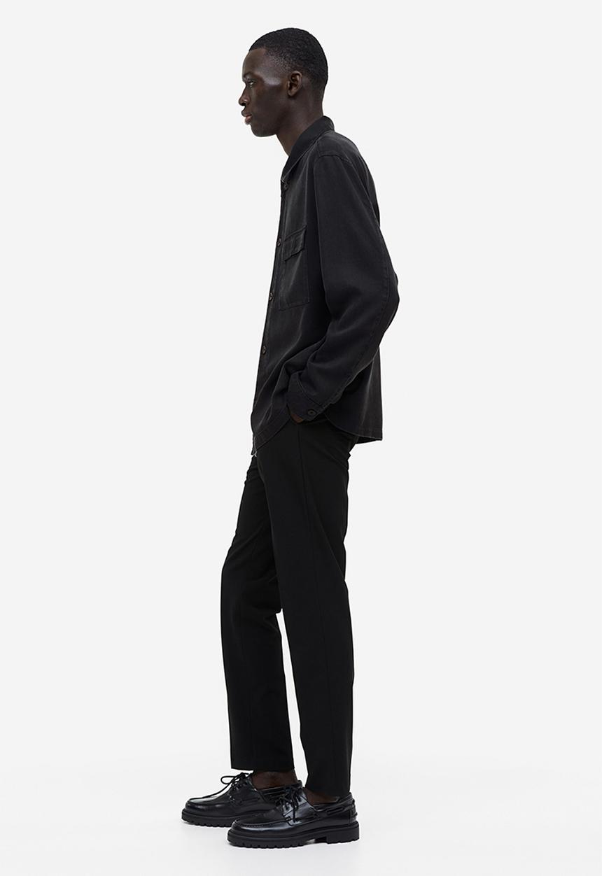 H&M - Regular fit lyocell overshirt - black