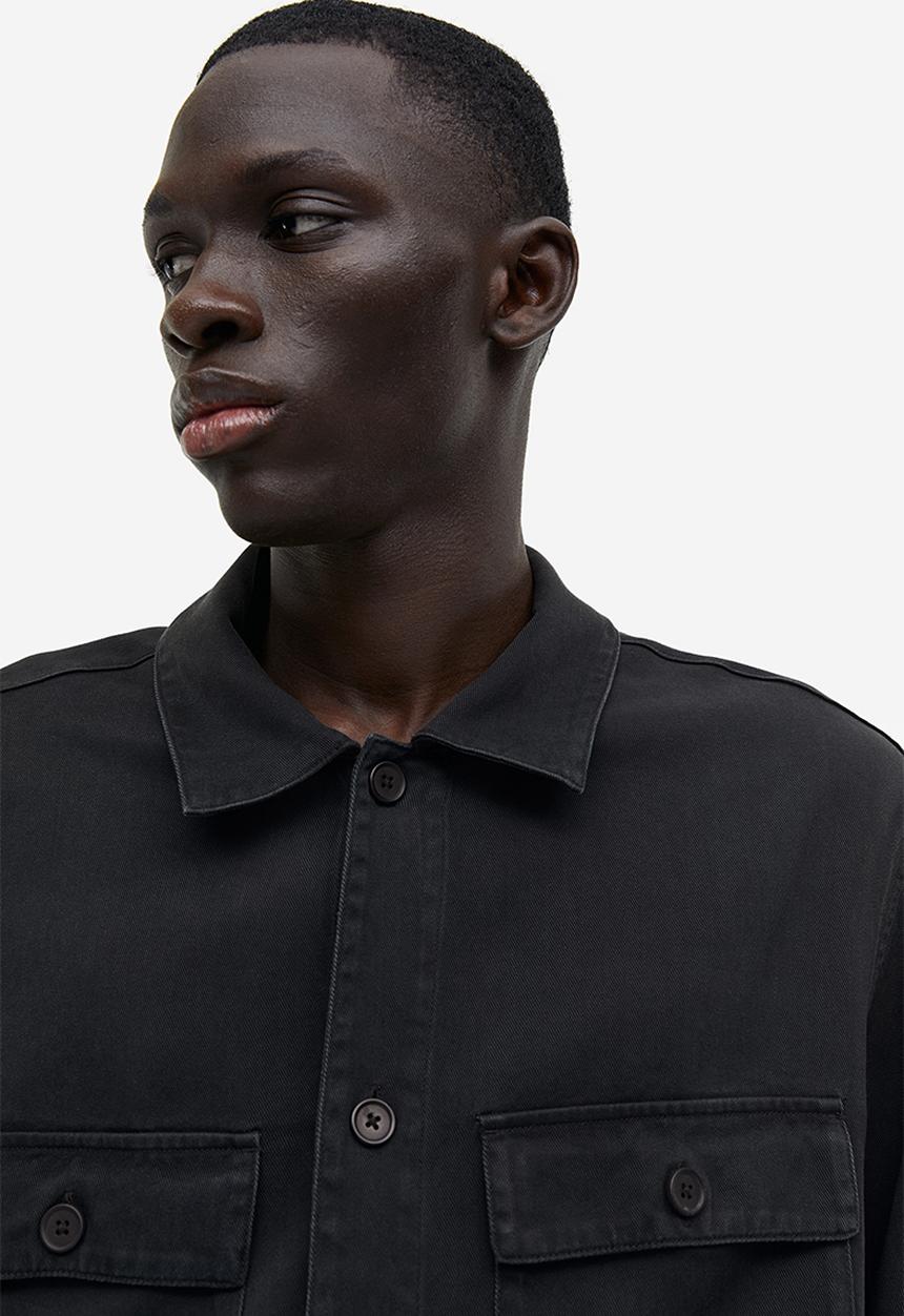 H&M - Regular fit lyocell overshirt - black