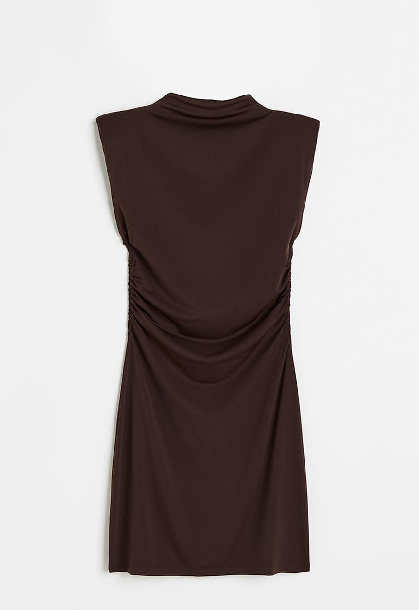 H&M - Draped jersey dress - brown