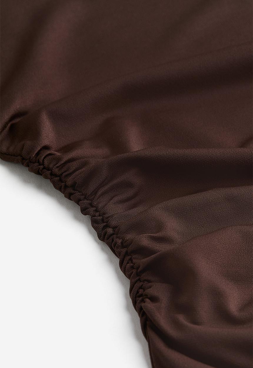 H&M - Draped jersey dress - brown