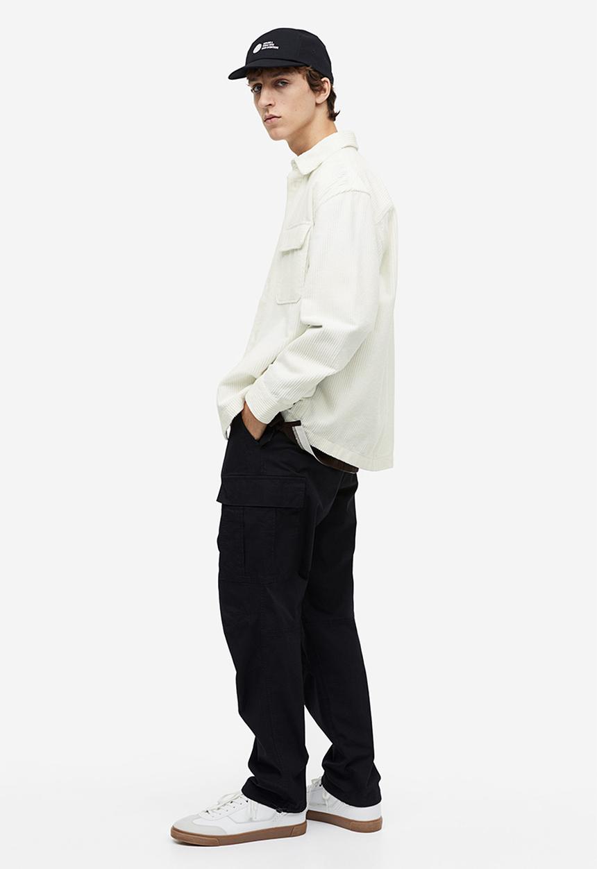 H&M - Relaxed fit corduroy shacket - white