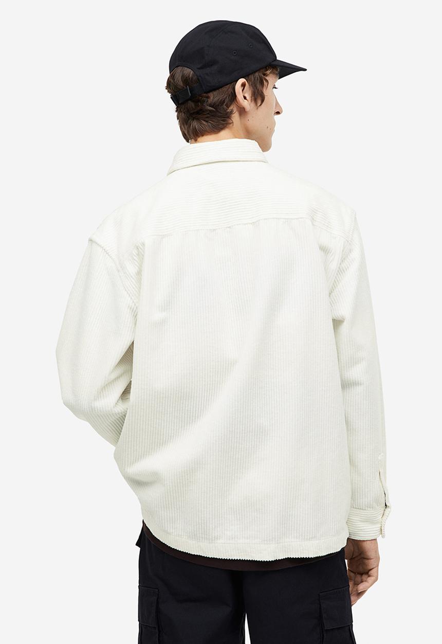 H&M - Relaxed fit corduroy shacket - white