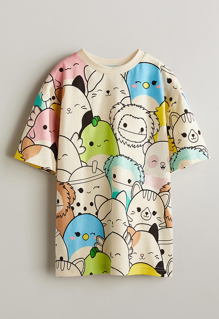 H&M - Patterned cotton jersey T-shirt - Cream Squishmallows