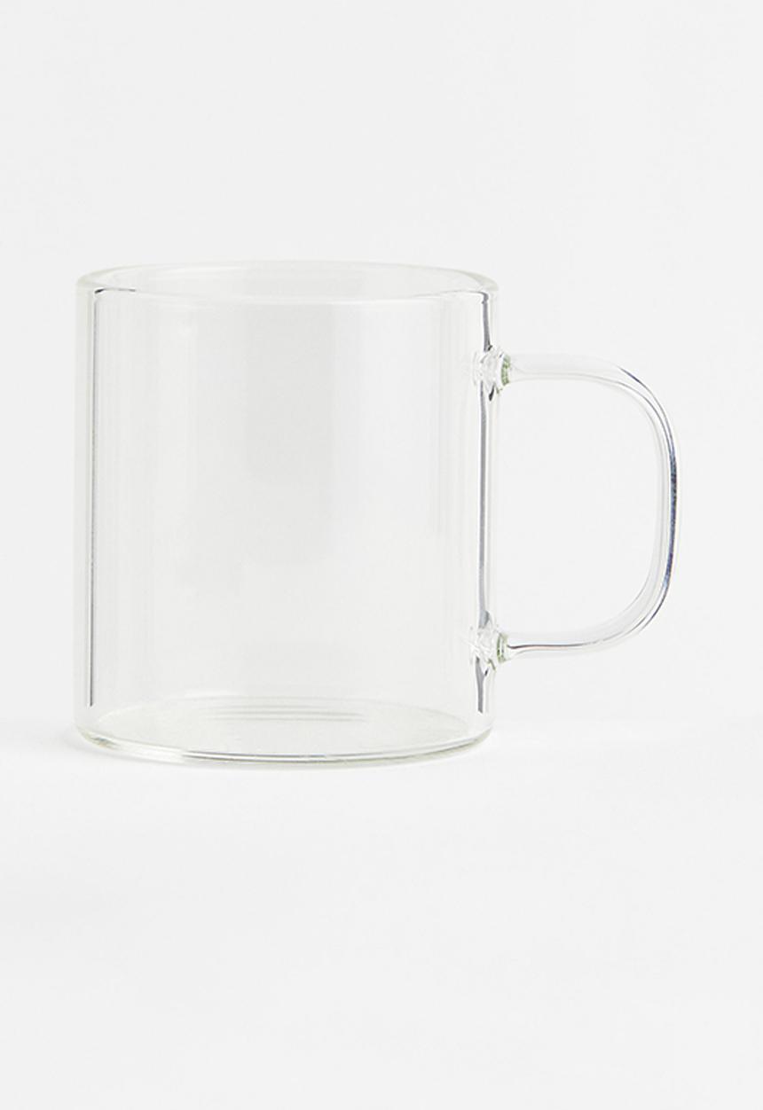 H&M - Small glass mug - transparent