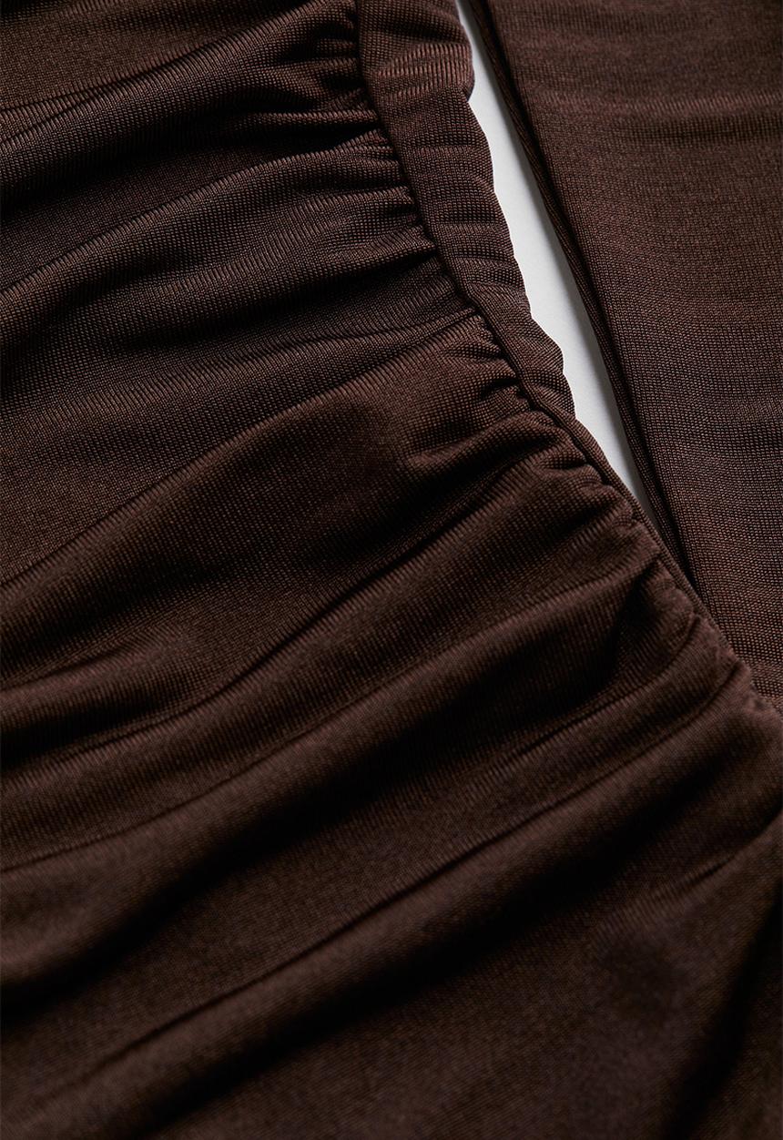 H&M - Draped turtleneck top - brown