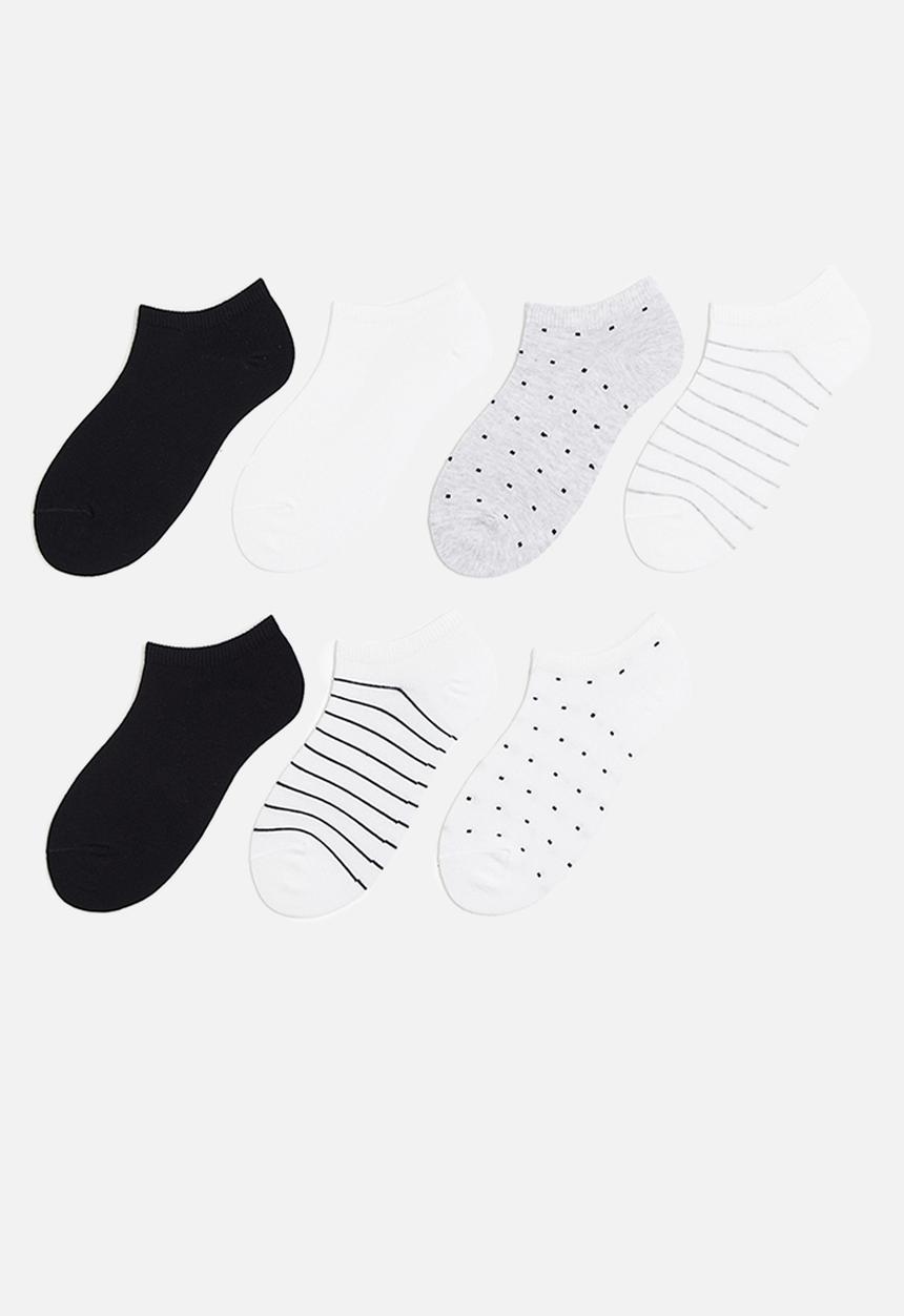 H&M - 7-Pack trainer socks - White Spotted