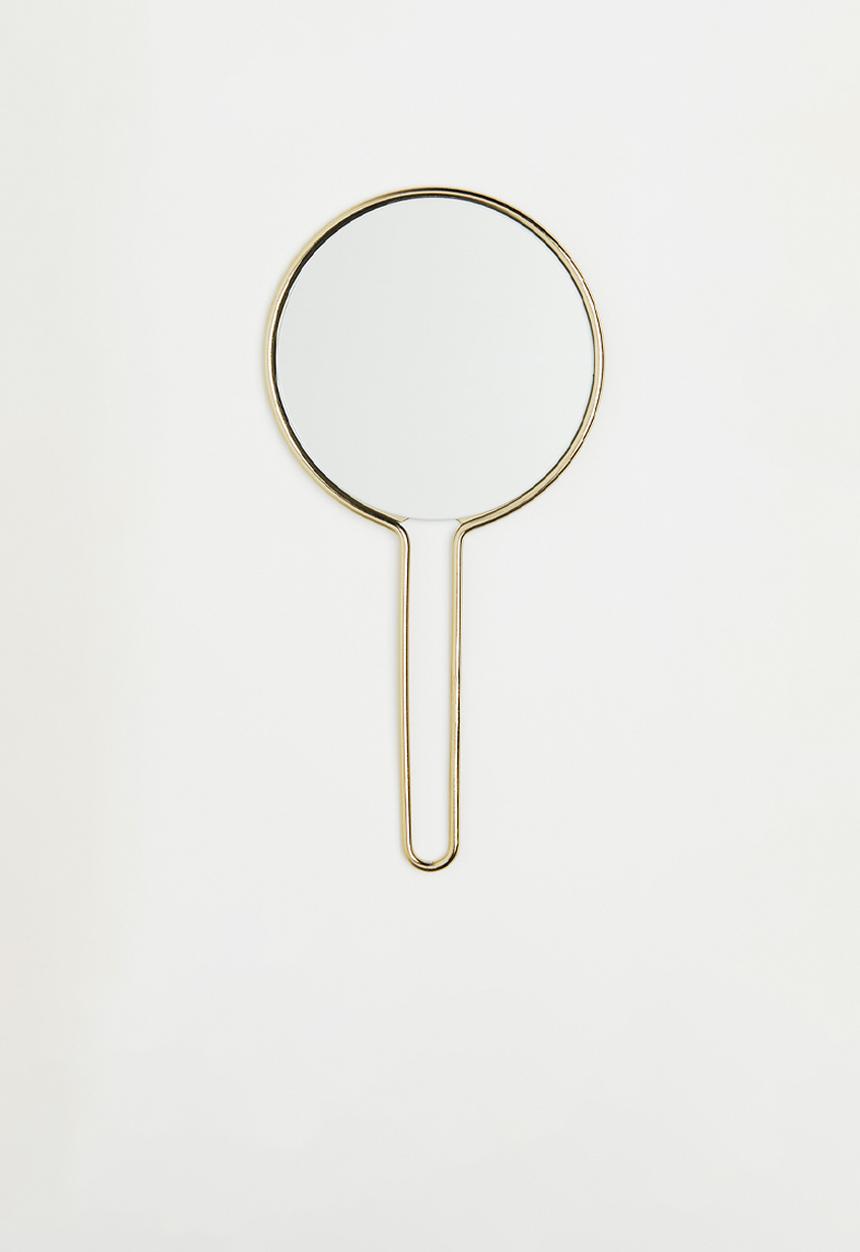 H&M - Metal wire hand mirror - gold