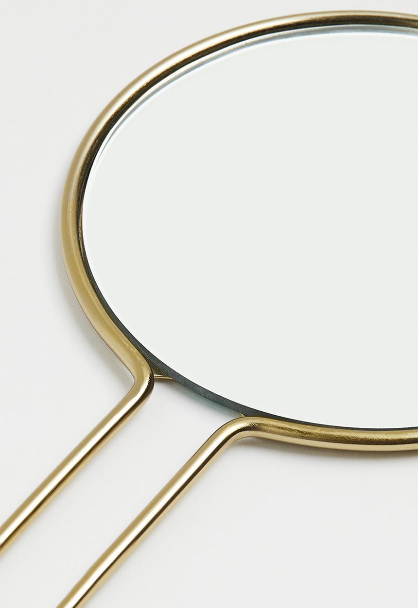 H&M - Metal wire hand mirror - gold