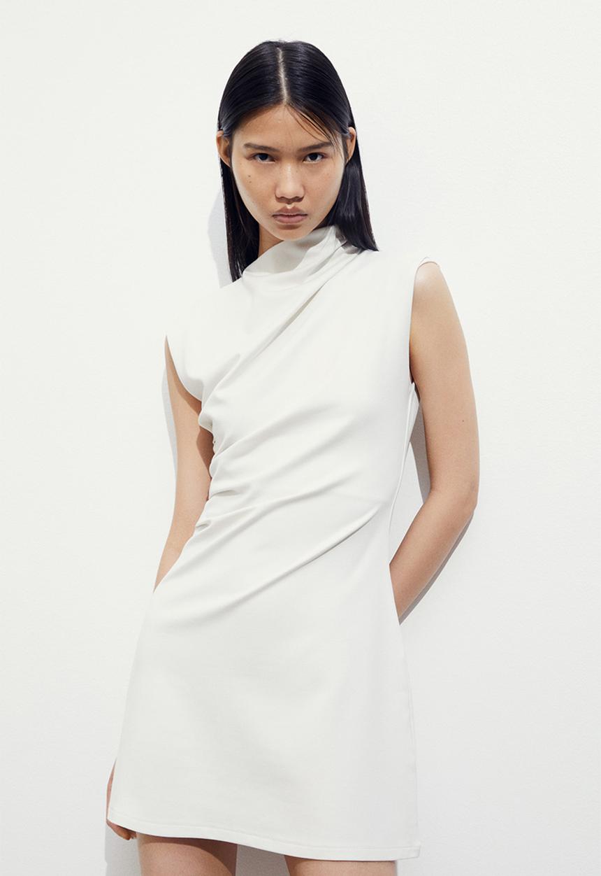 H&M - Draped dress - white