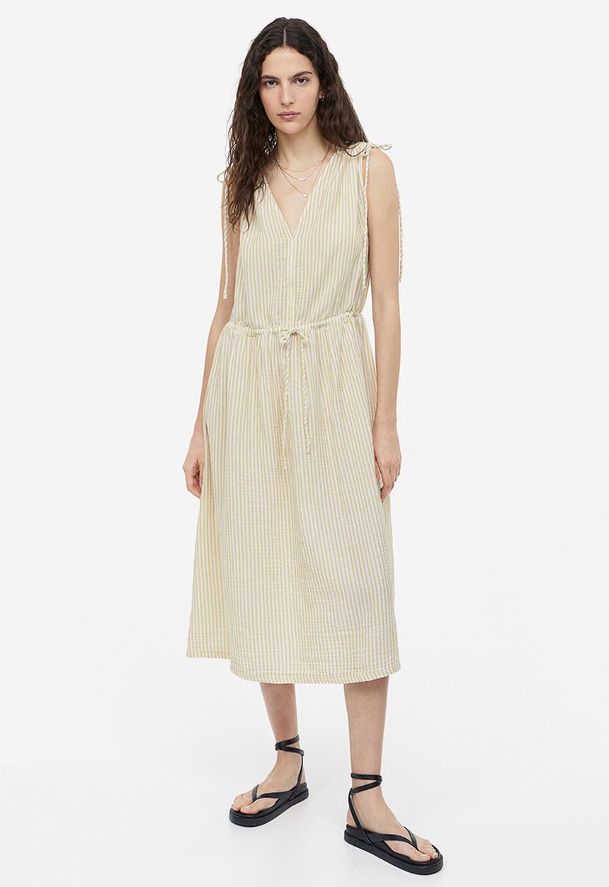 H&M - Drawstring-detail dress - beige