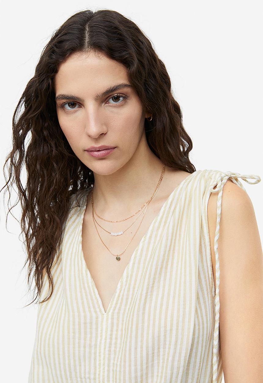 H&M - Drawstring-detail dress - beige