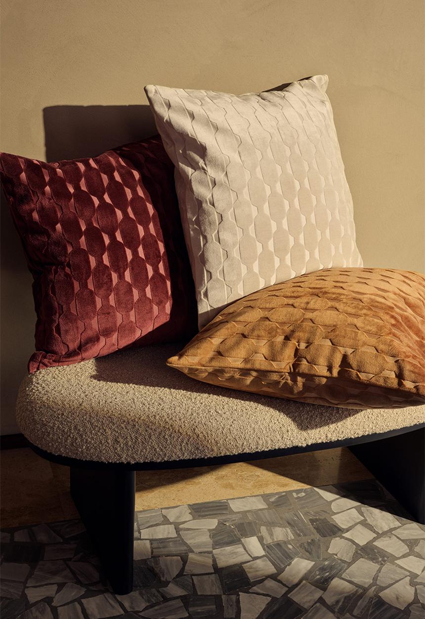 H&M - Patterned cushion cover - beige
