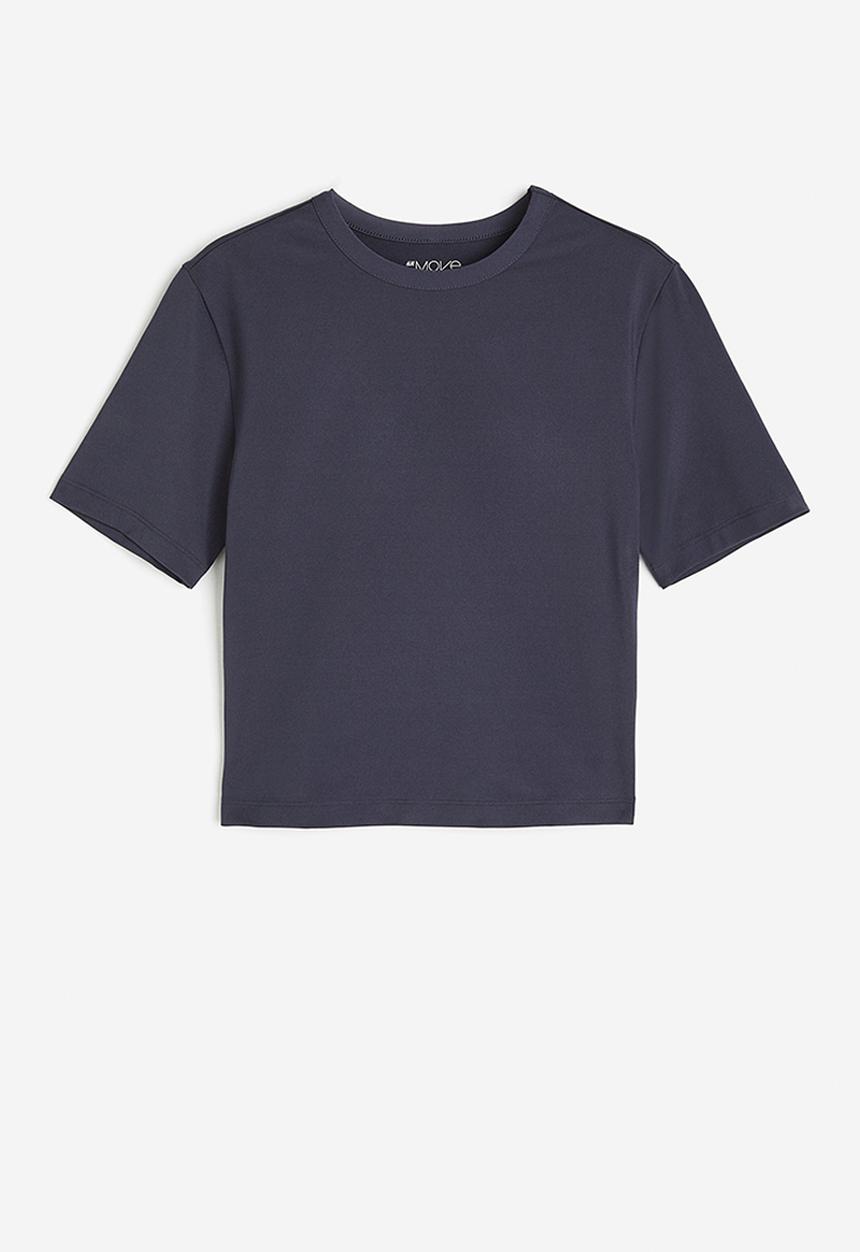 H&M - Drymove™ cropped sports top - grey