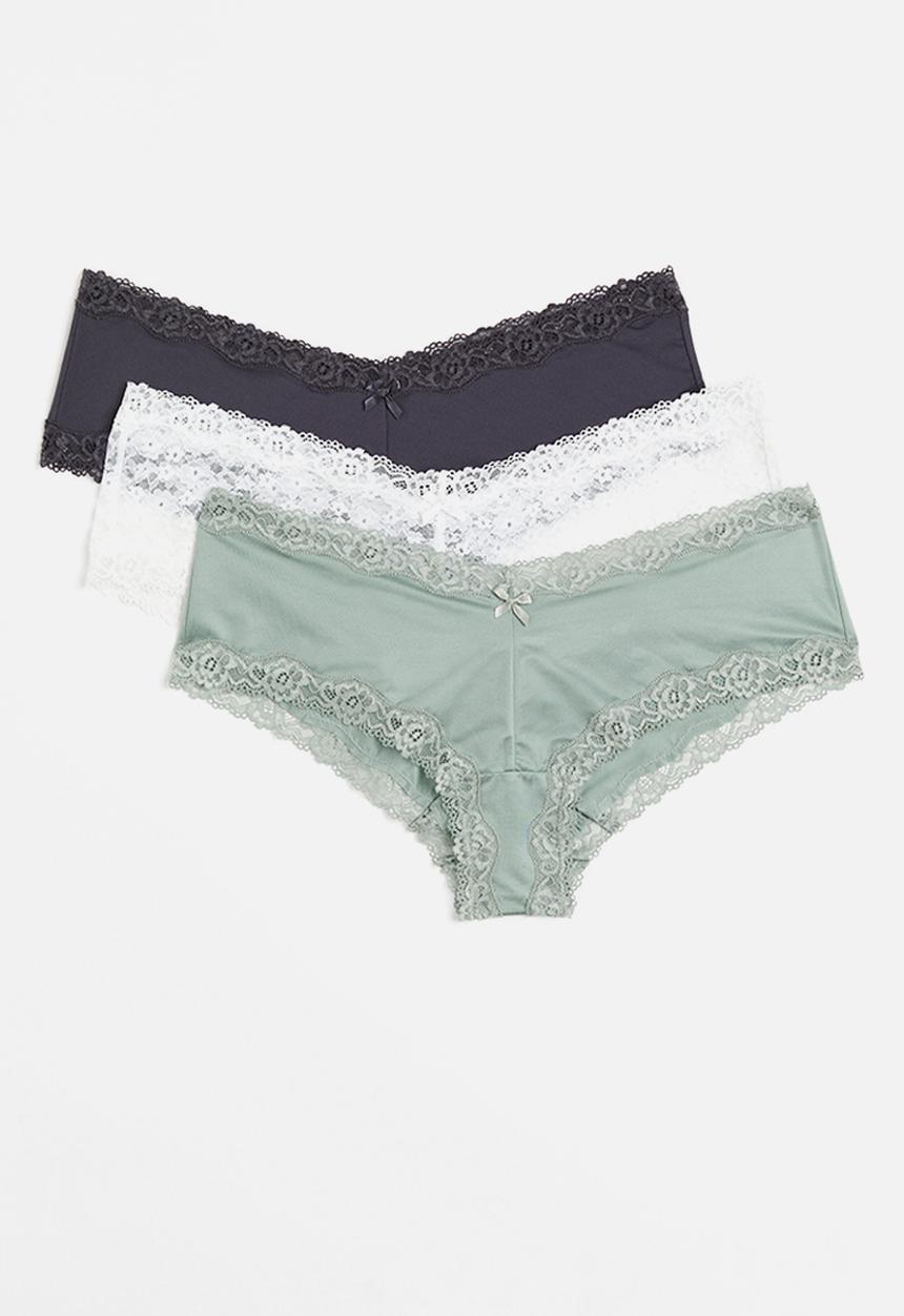 H&M - 3-Pack lace hipster briefs - multi