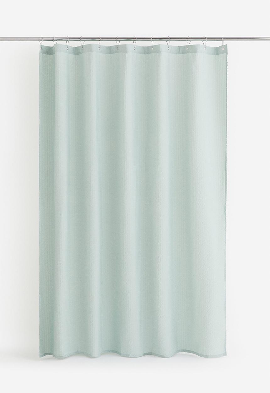 H&M - Seersucker shower curtain - green