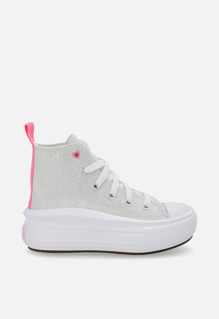 Converse - Chuck taylor all star move platform sparkle - white/oops pink/white