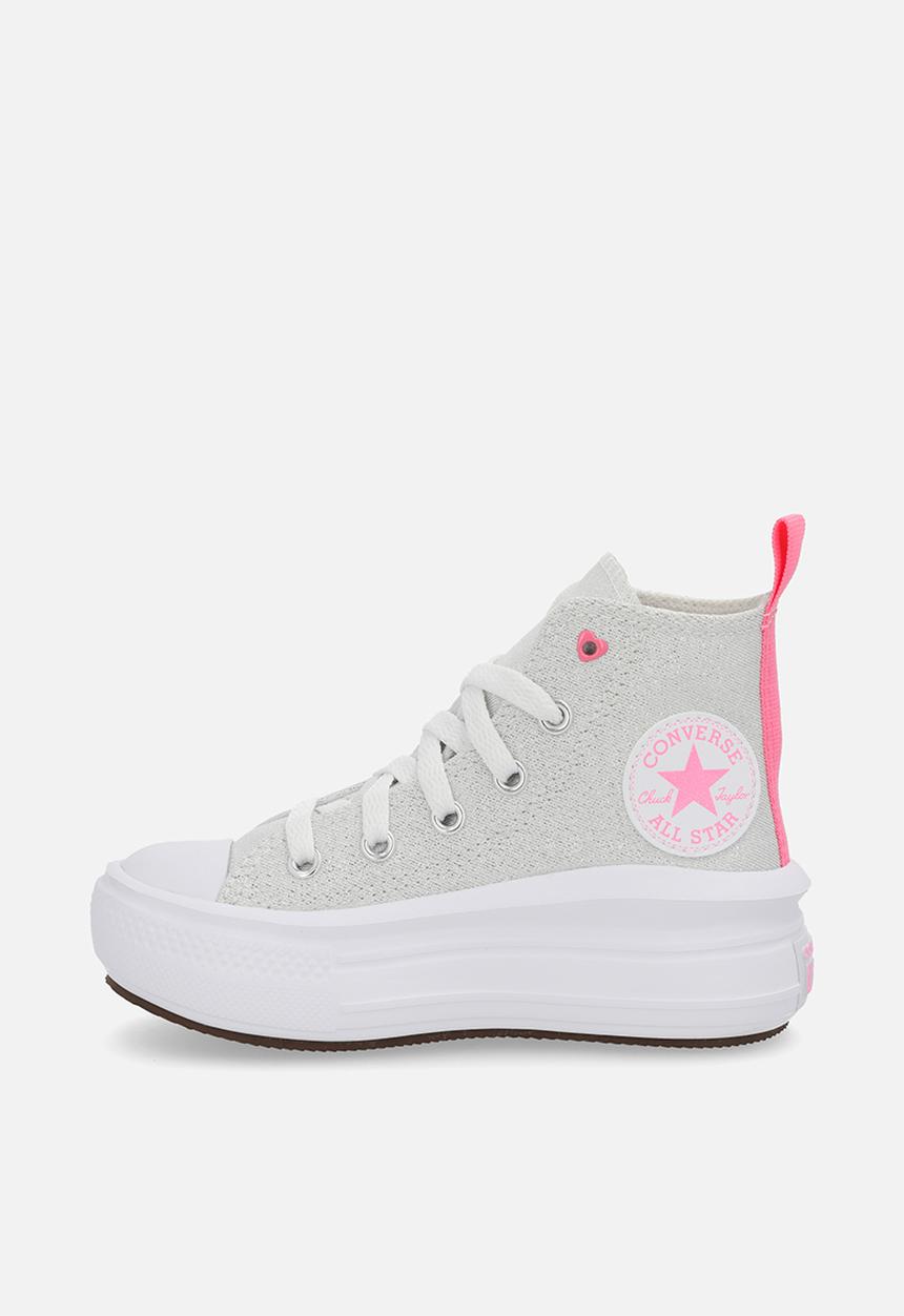 Converse - Chuck taylor all star move platform sparkle - white/oops pink/white