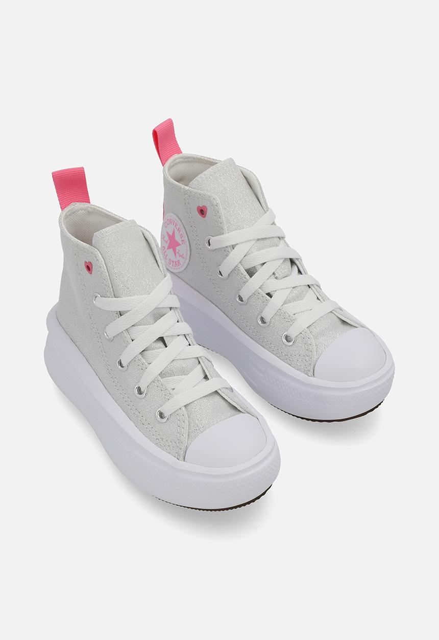 Converse - Chuck taylor all star move platform sparkle - white/oops pink/white