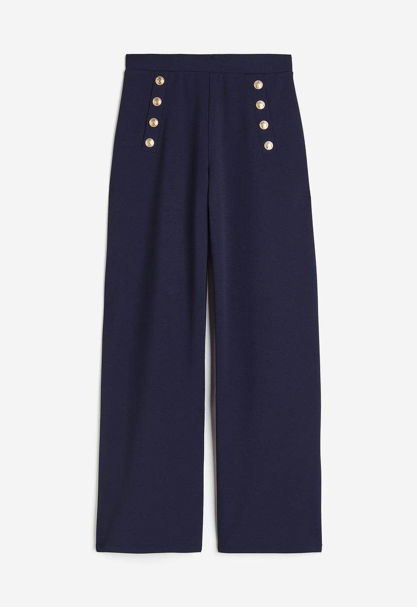 H&M - Button-front trousers - blue