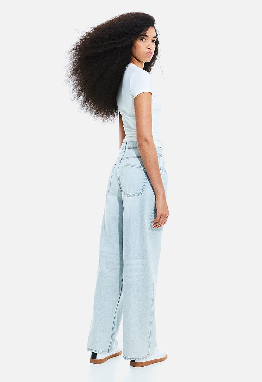 H&M - 90s baggy high jeans - blue