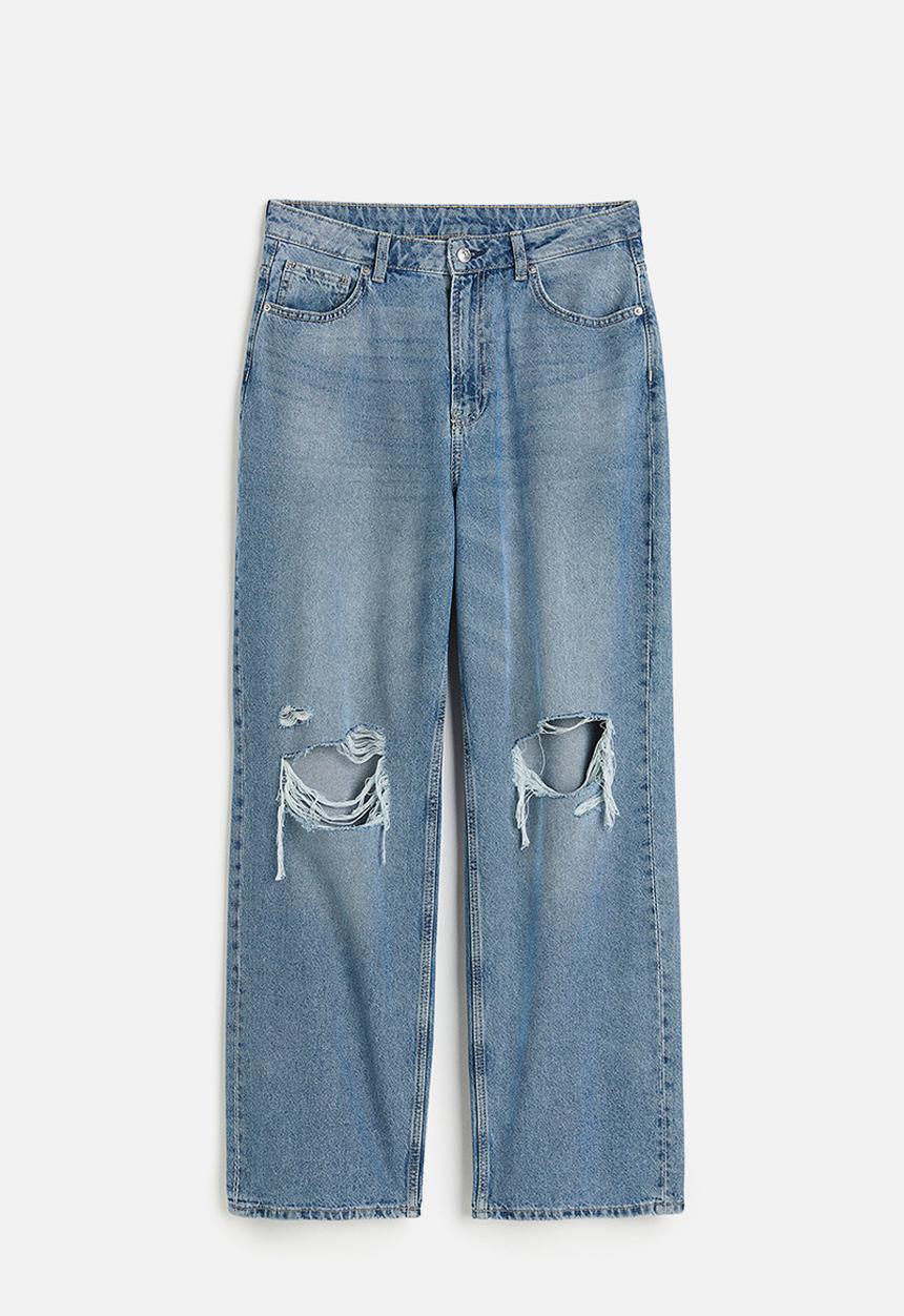 H&M - 90s baggy high jeans - medium blue