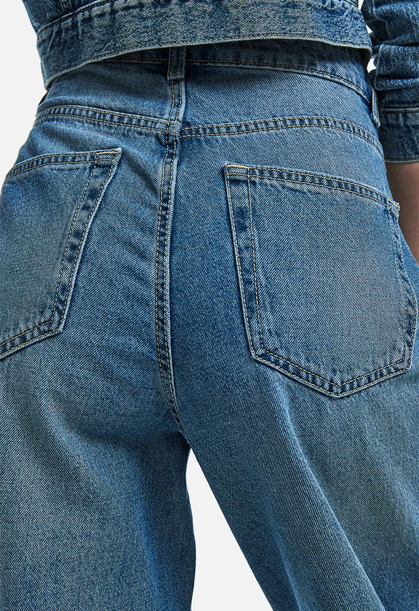 H&M - 90s baggy high jeans - medium blue