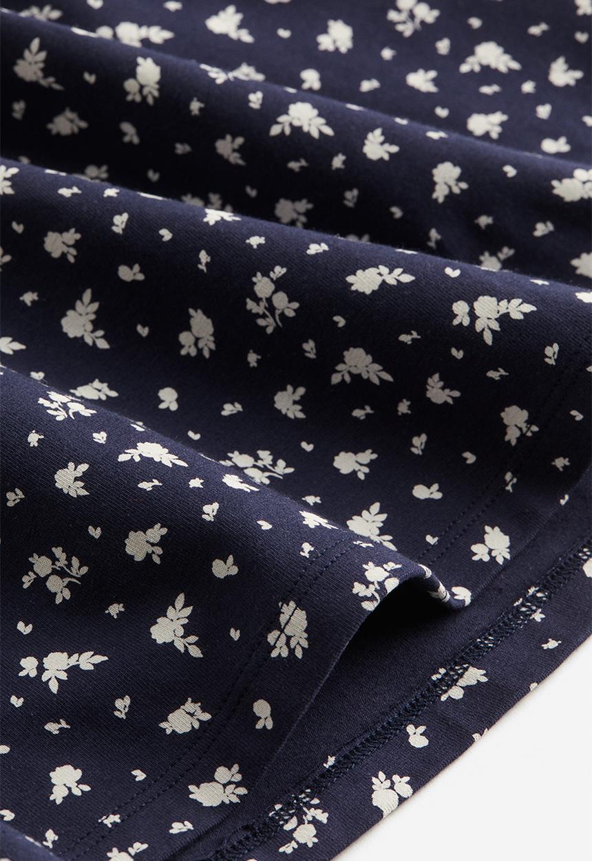 H&M - Cap-sleeved jersey dress - blue floral