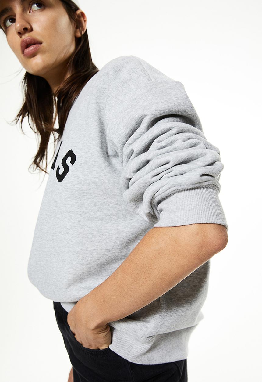 H&M - Crew-neck sweatshirt - Grey marl Paris