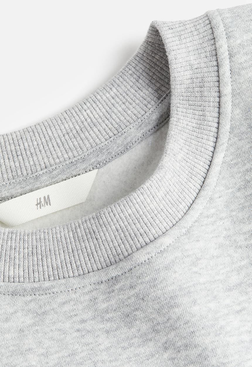 H&M - Crew-neck sweatshirt - Grey marl Paris