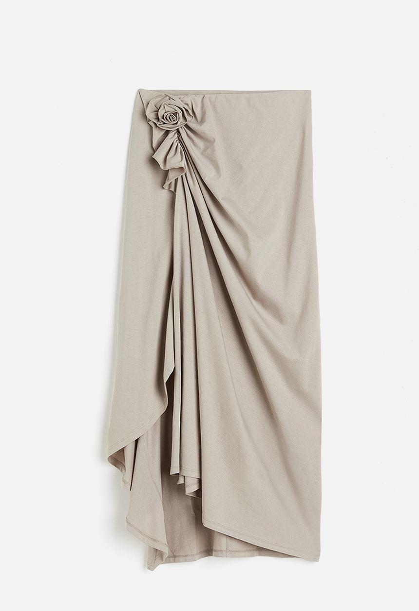 H&M - Appliquéd skirt - greige