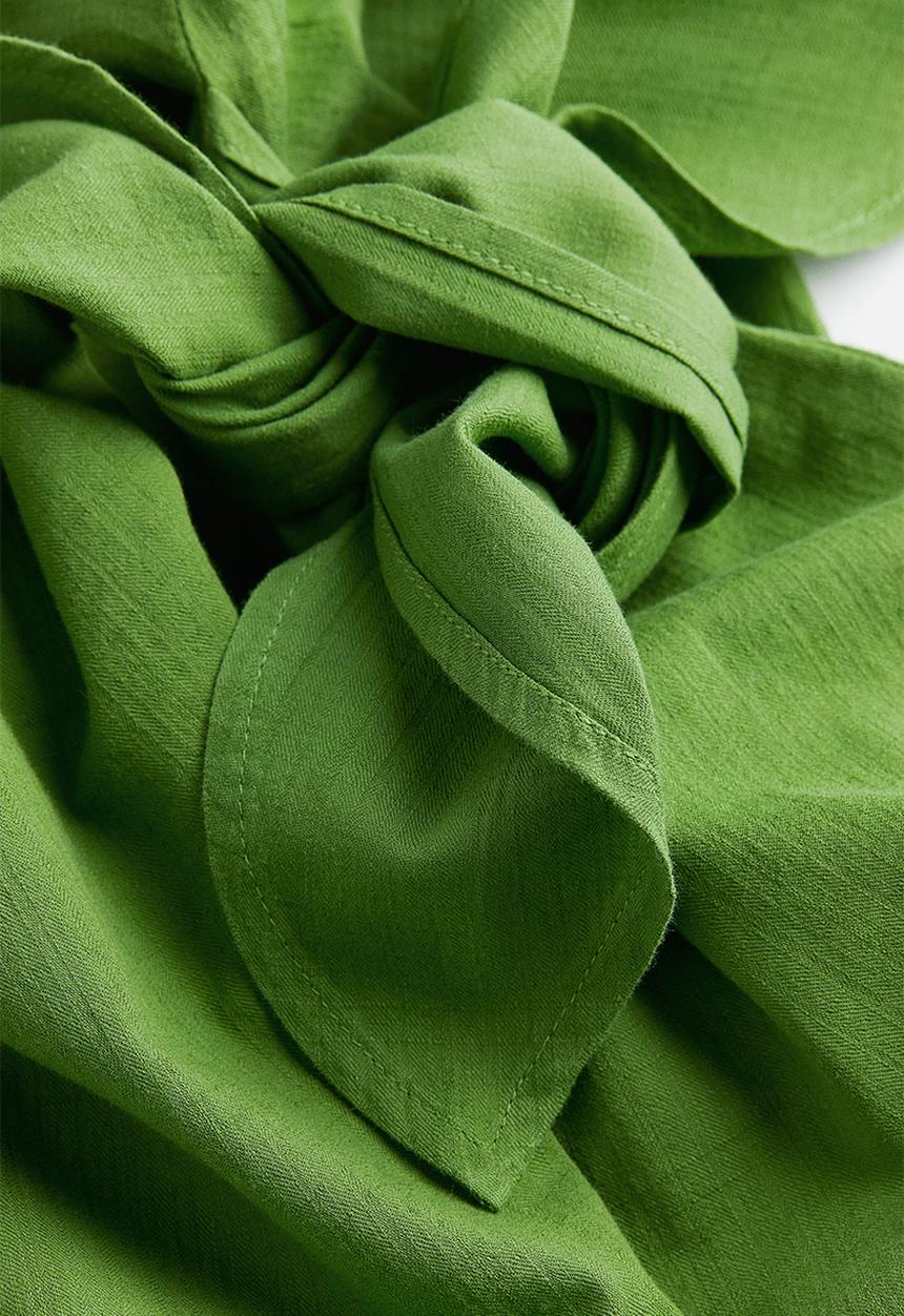 H&M - Cotton wrap skirt - green