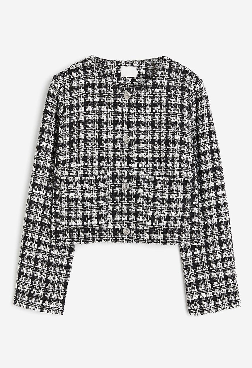 H&M - Bouclé jacket - black checked