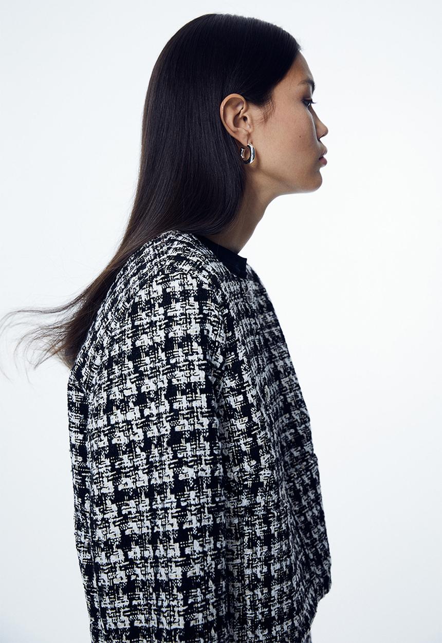 H&M - Bouclé jacket - black checked
