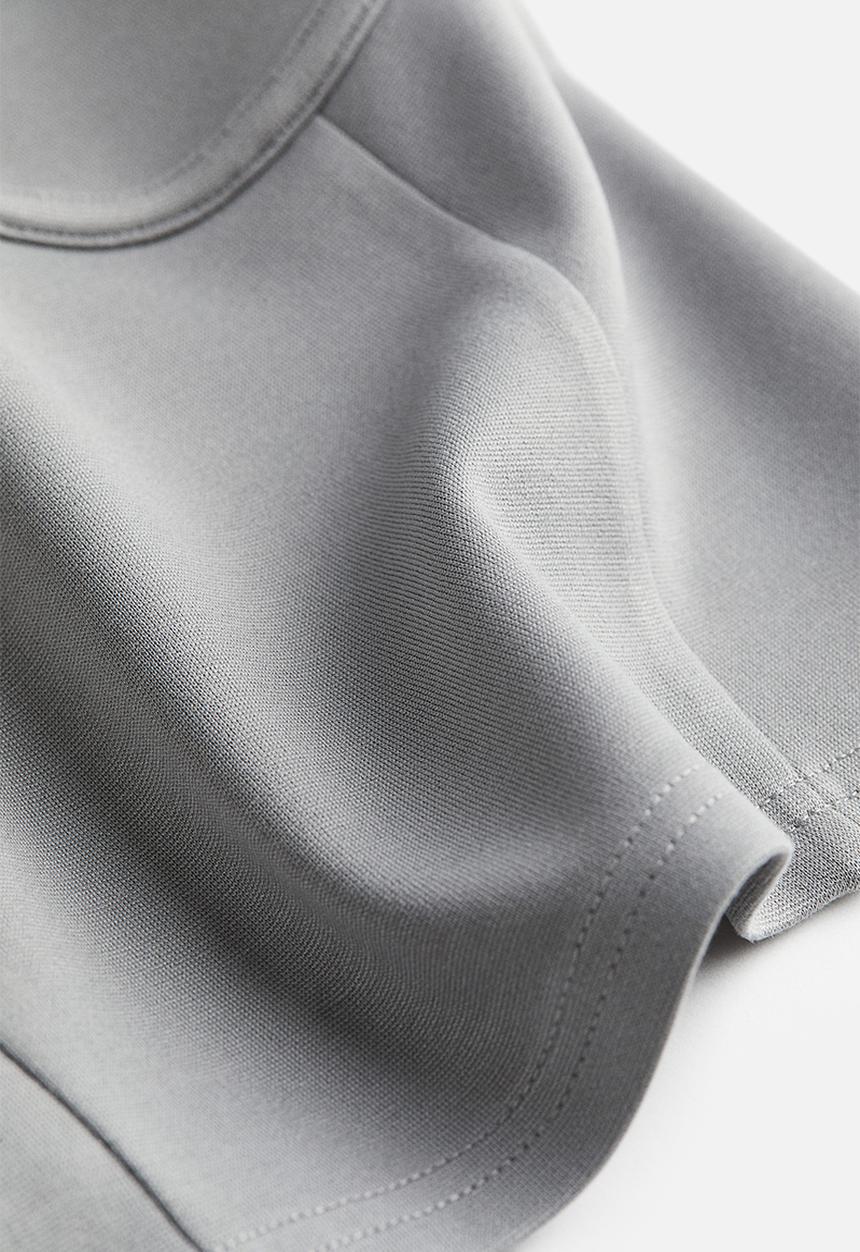 H&M - Corset-style strappy top - light grey