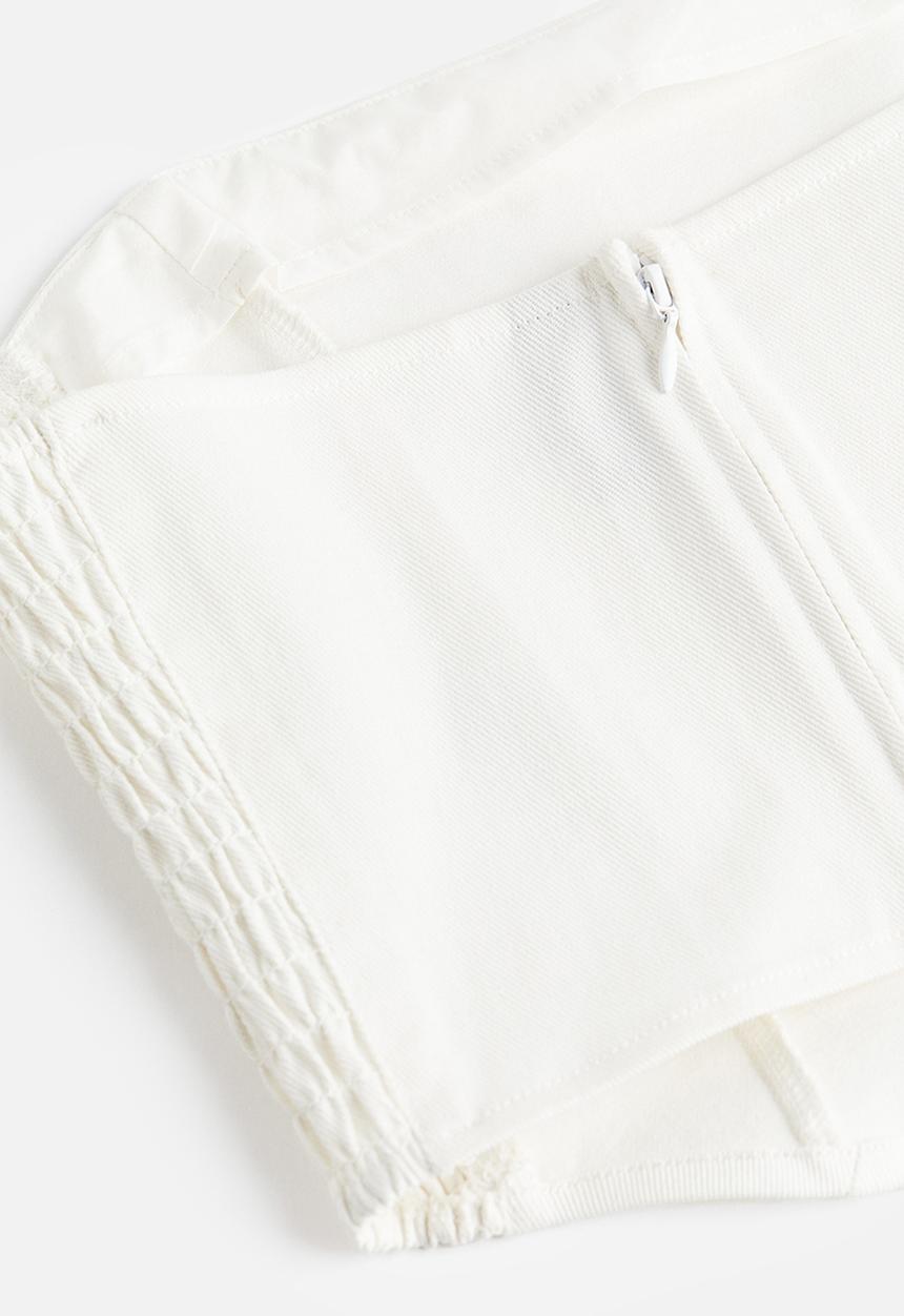 H&M - Cropped corset top - white