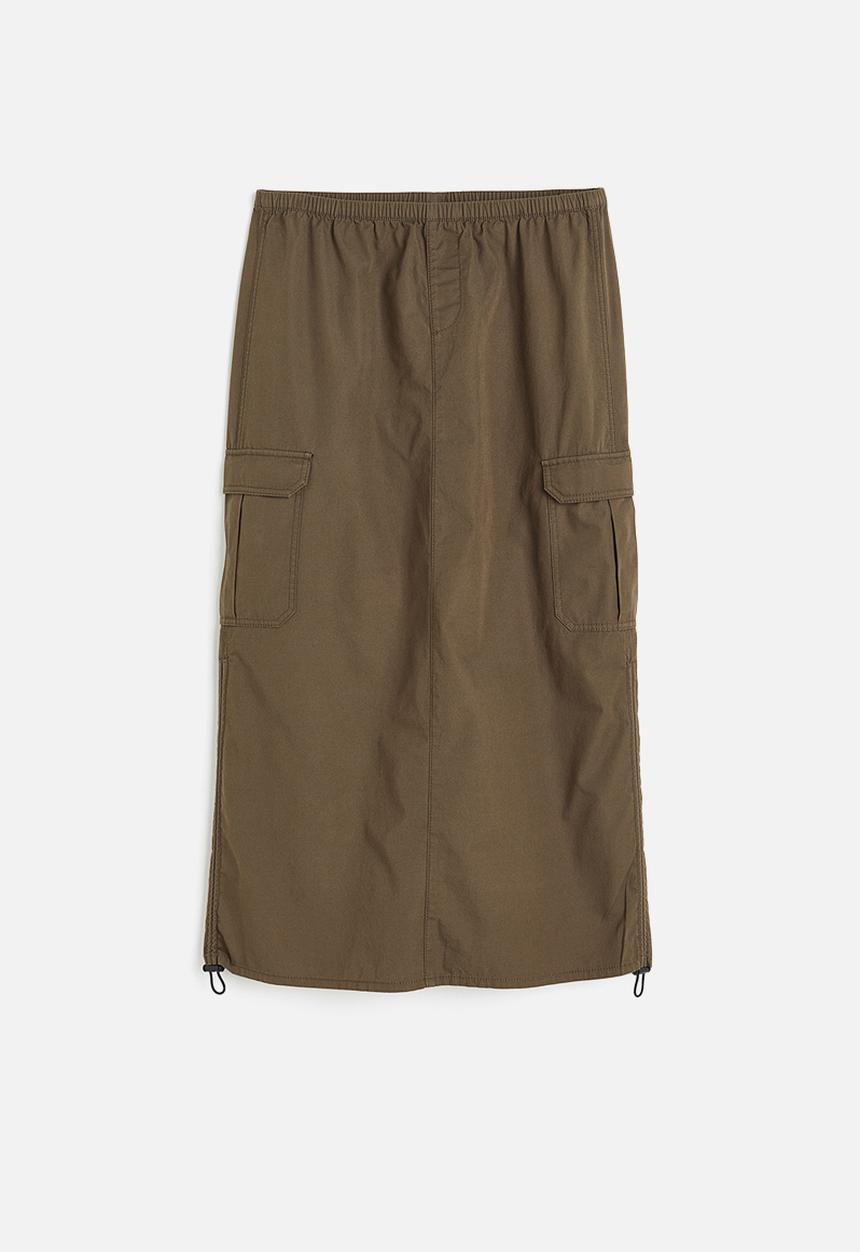 H&M - Cotton parachute skirt - green