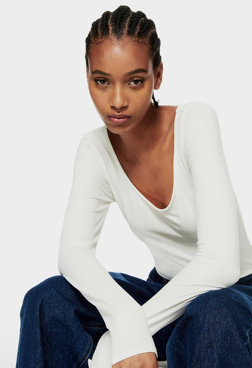 H&M - Jersey top - white