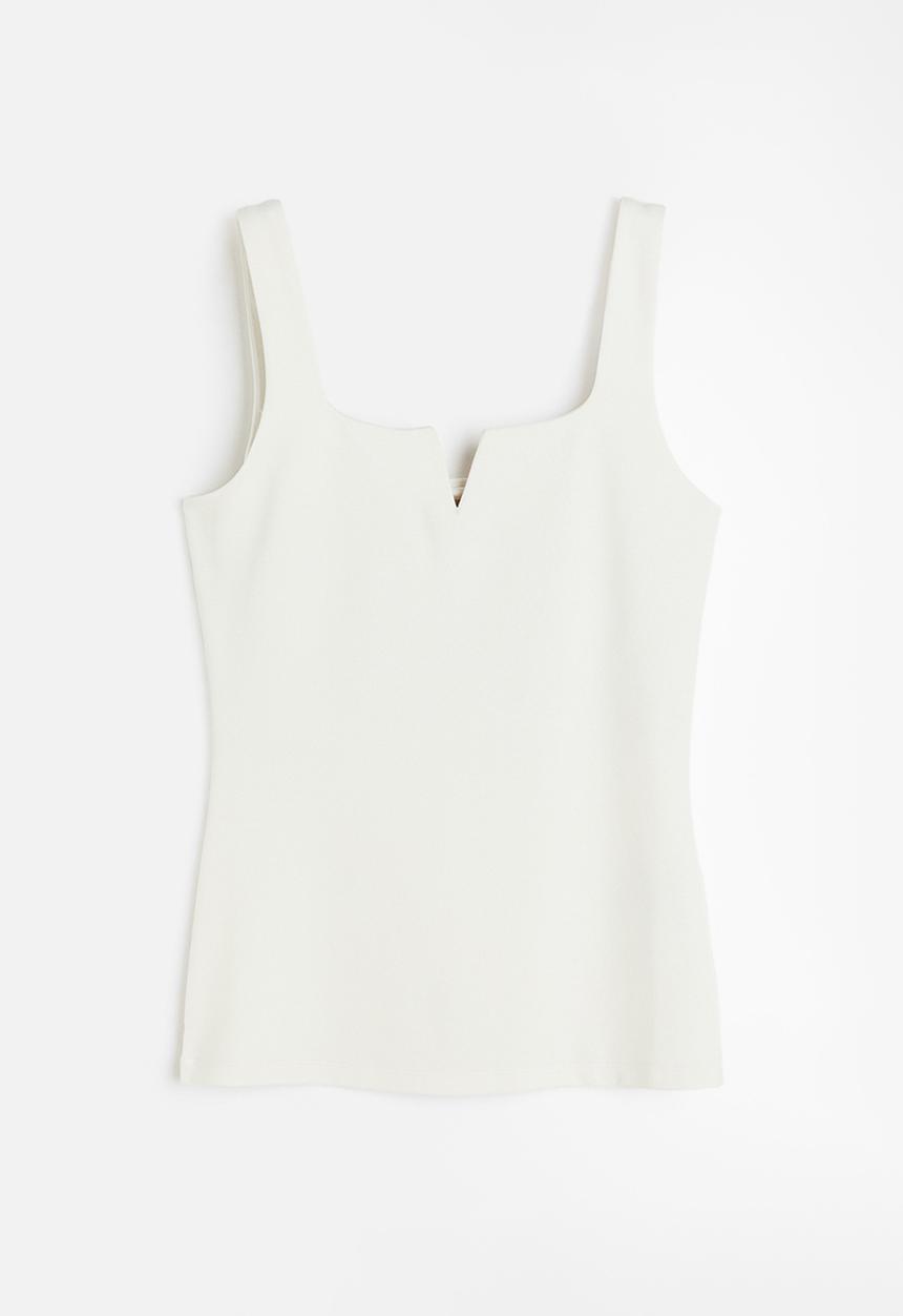 H&M - Jersey vest top - white