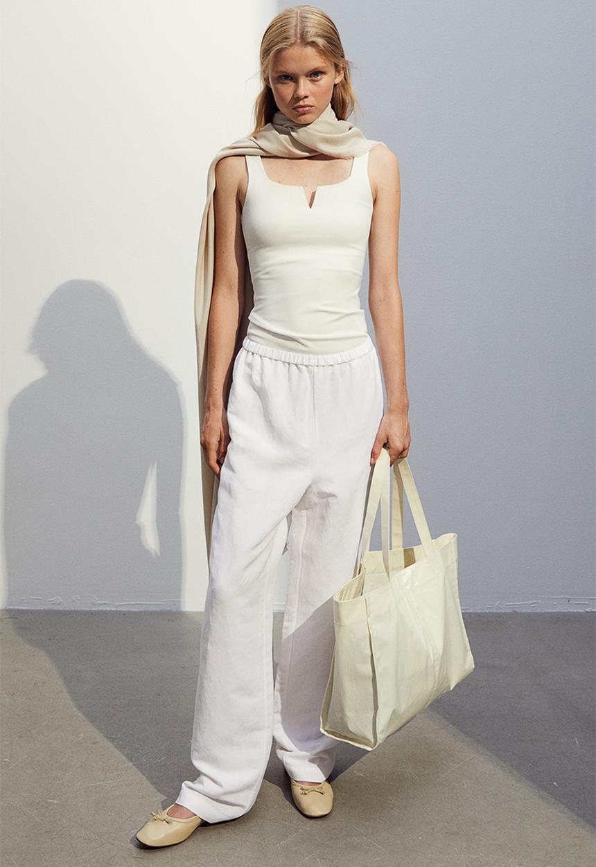 H&M - Jersey vest top - white