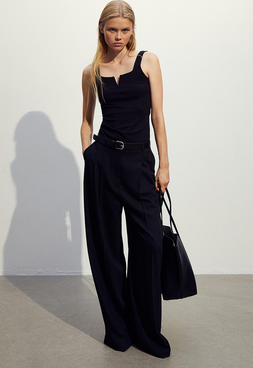 H&M - Jersey vest top - black