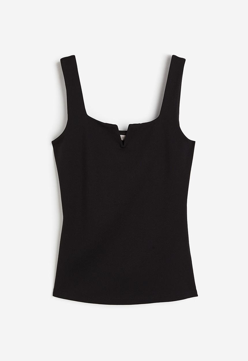 H&M - Jersey vest top - black