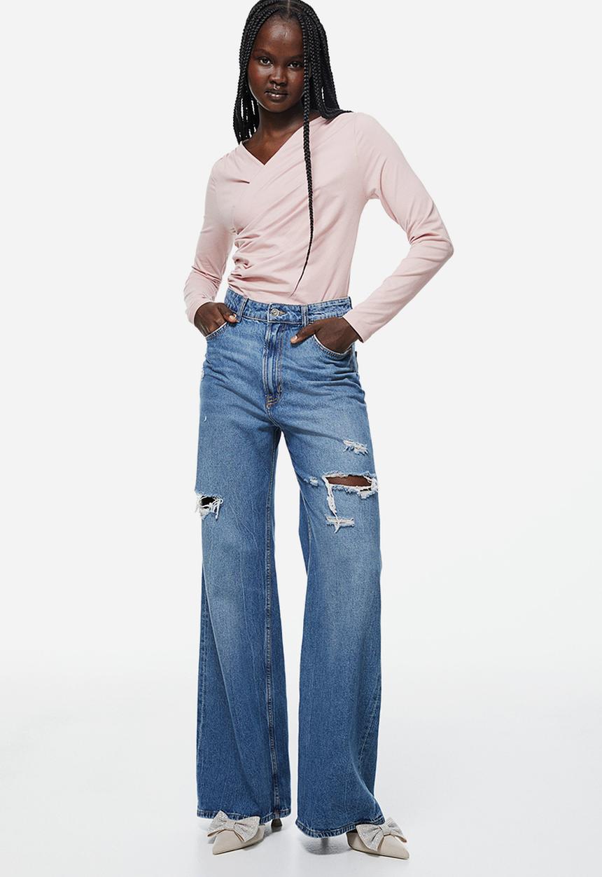 H&M - Jersey wrap top - pink