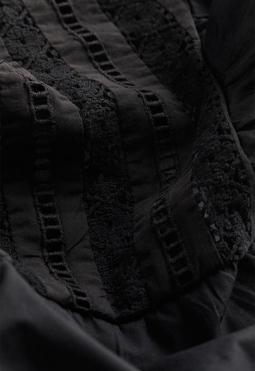 H&M - Flutter-sleeved top - black
