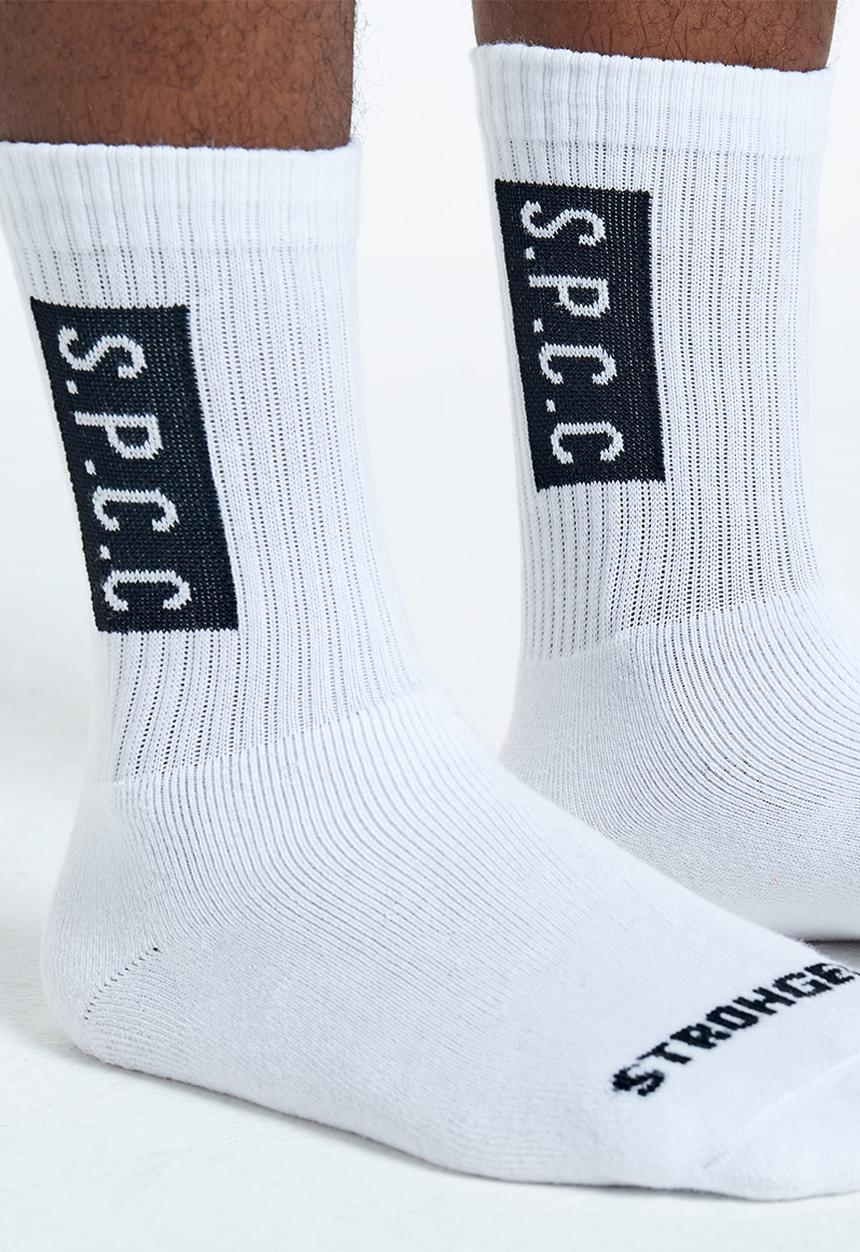 S.P.C.C - Johnson Signature  Socks - Optical White