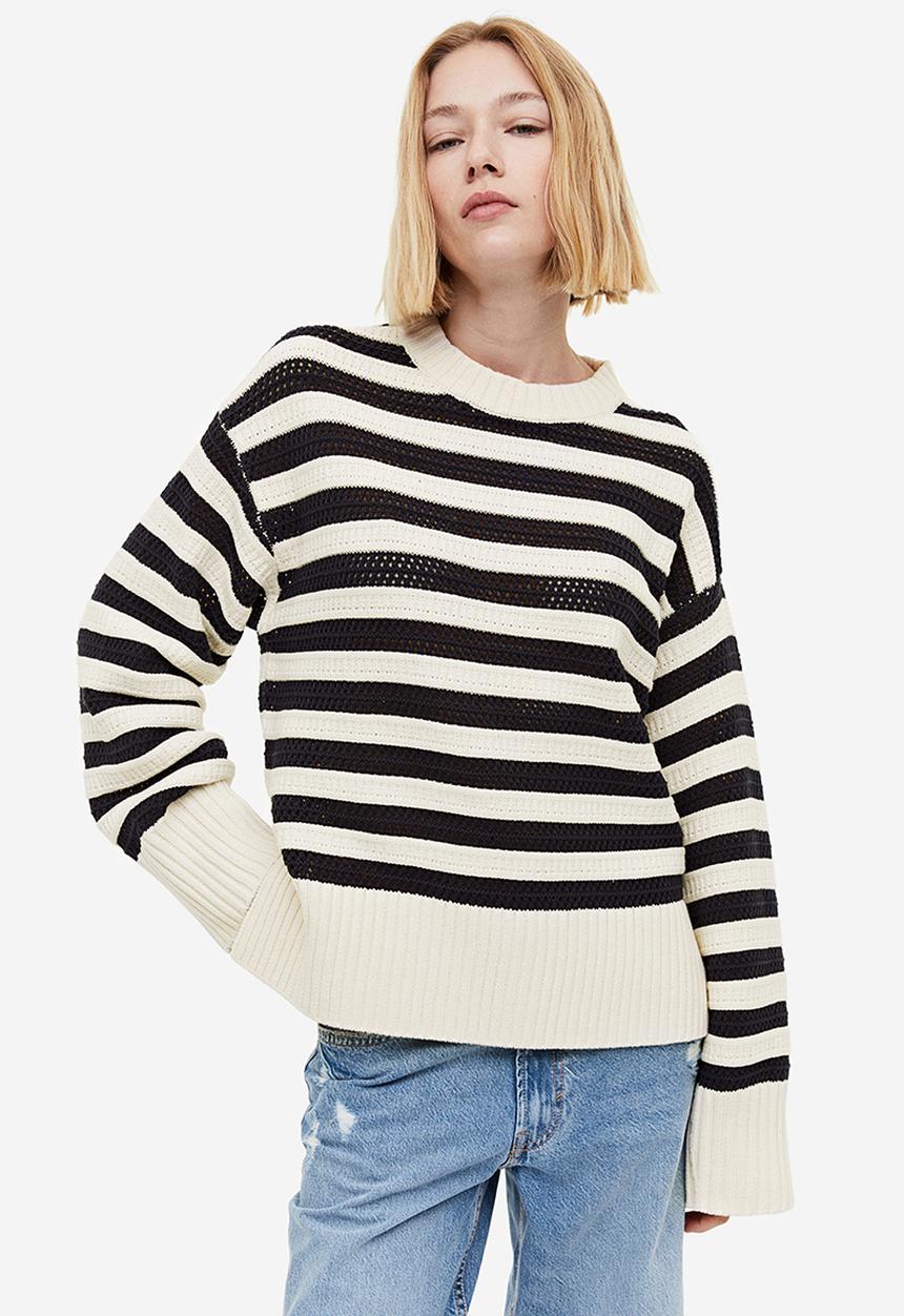 H&M - Hole-knit jumper - blue 
