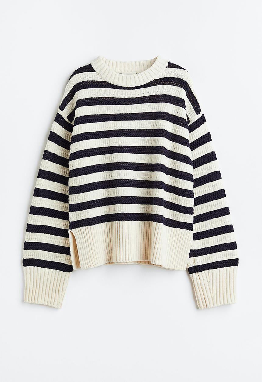 H&M - Hole-knit jumper - blue 