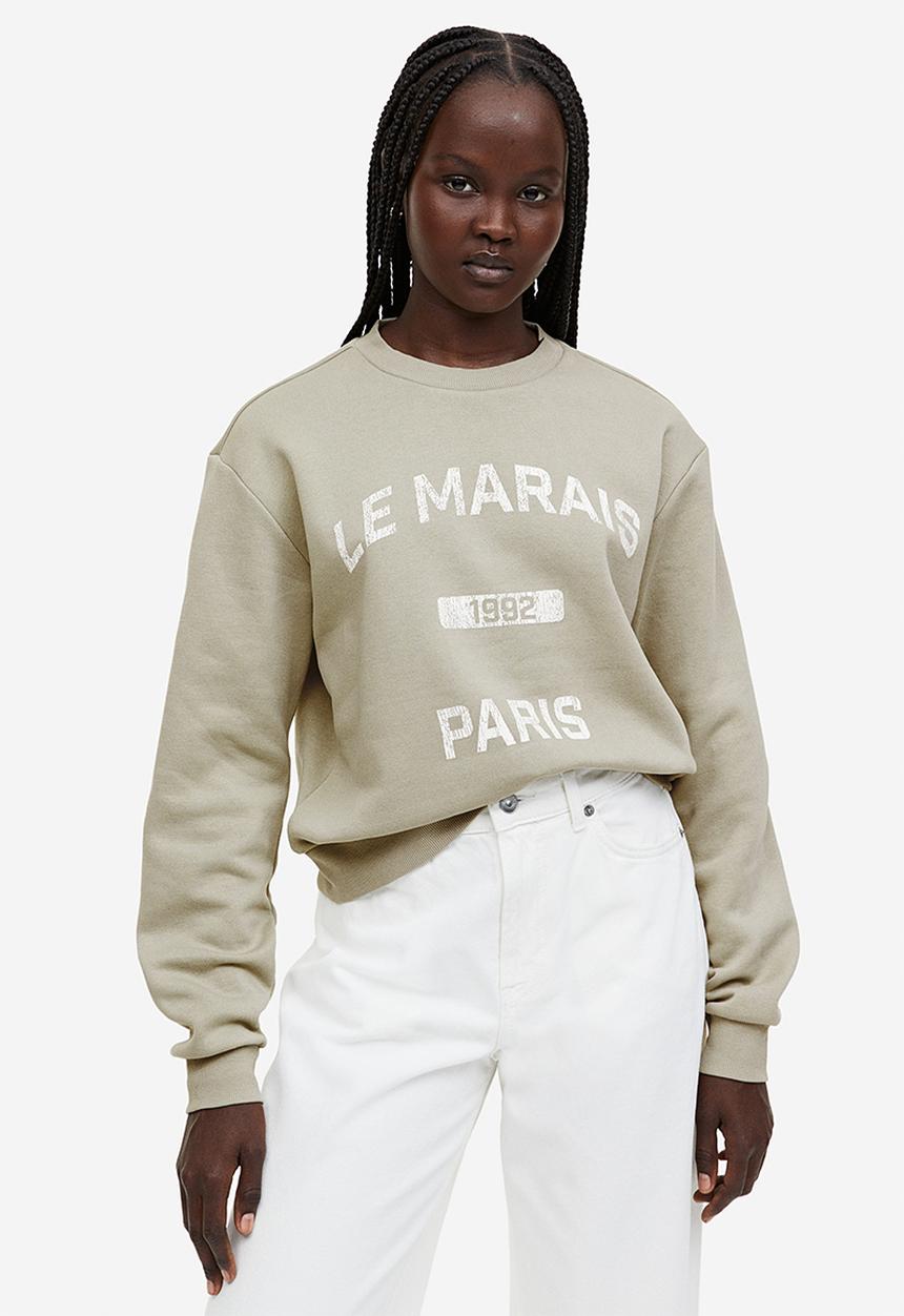 H&M - Printed sweatshirt - green