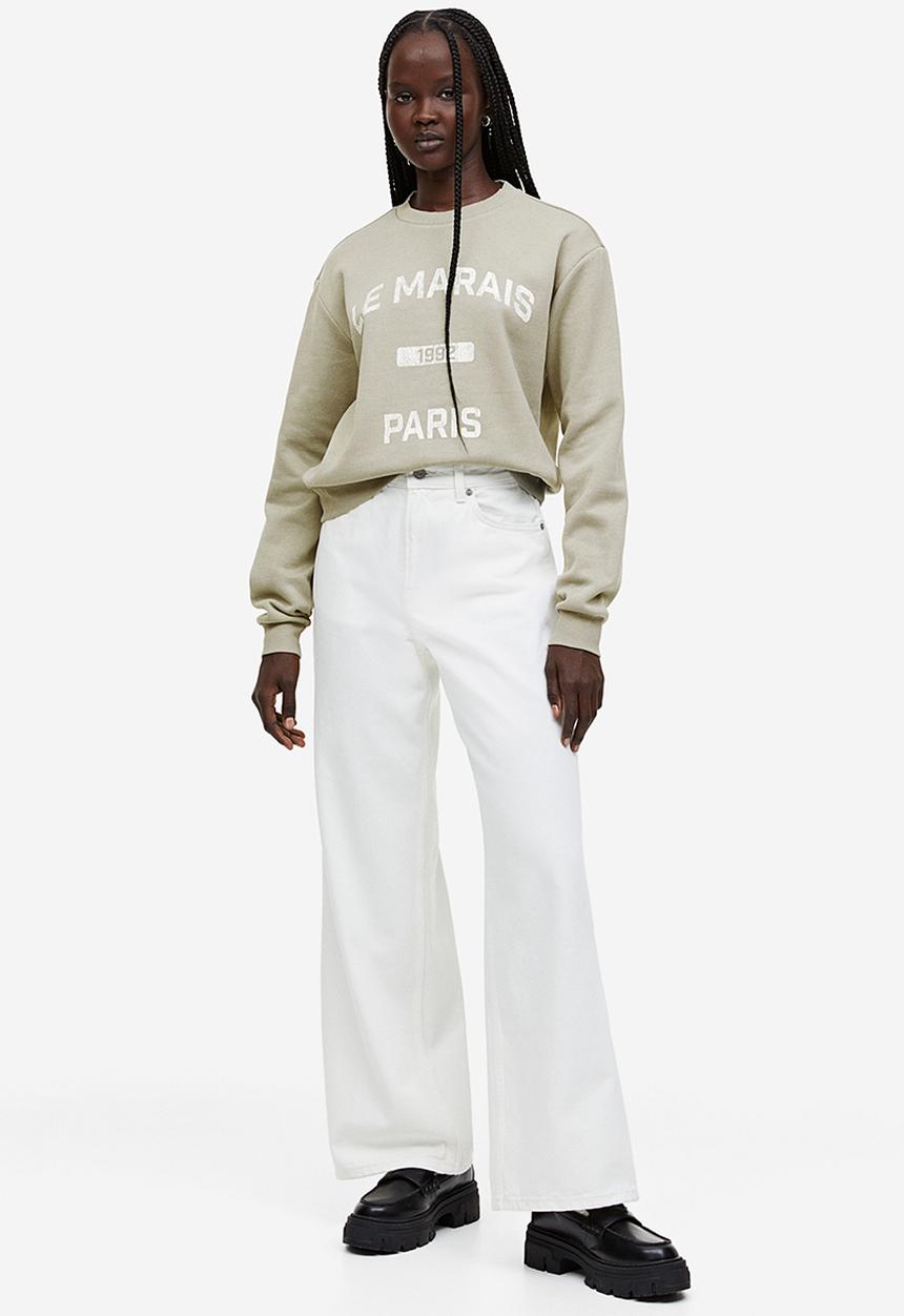 H&M - Printed sweatshirt - green