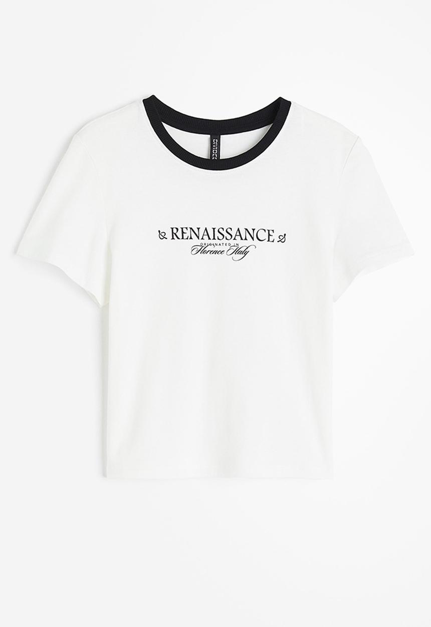 H&M - Printed t-shirt - white